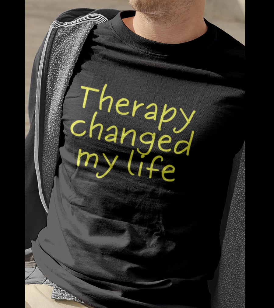 Therapy Changed My Life Yellow T-Shirt