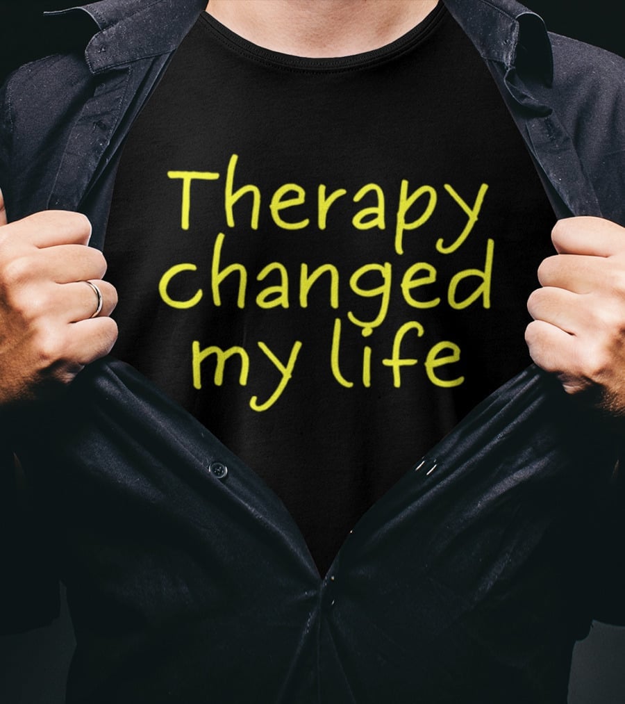 Therapy Changed My Life Yellow T-Shirt