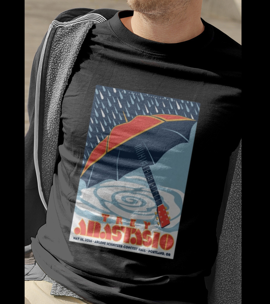 Trey Anastasio Arlene Schnitzer Concert Hall Portland OR May 26 2026 Umbrella Guitar T-Shirt