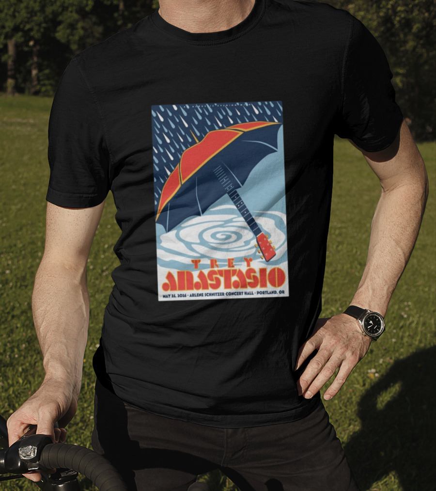Trey Anastasio Arlene Schnitzer Concert Hall Portland OR May 26 2026 Umbrella Guitar T-Shirt
