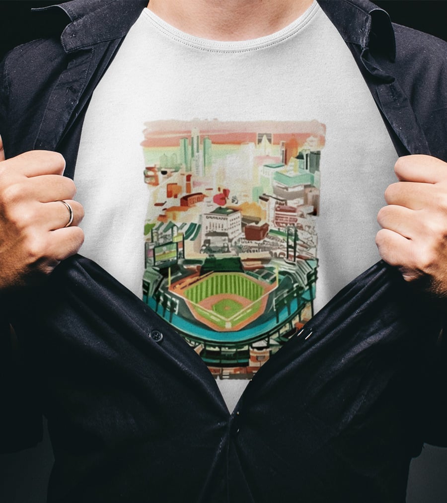 2026 Tigers Up Next Stadium Skyline Baseball Field T-Shirt