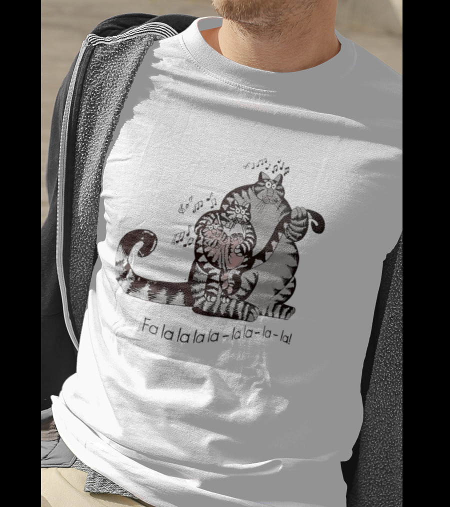 B. Kliban Cat Fa La La La La La La Singing Holiday Cat T-Shirt