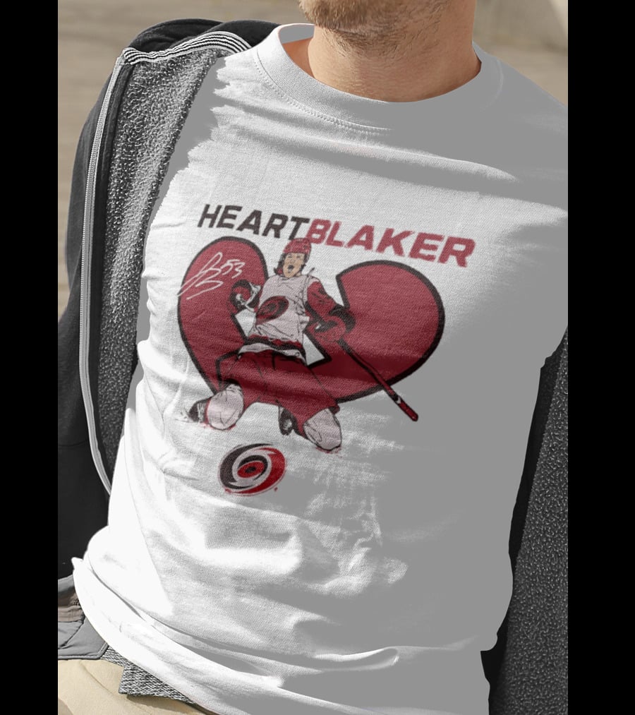 Brent Burns Heartblaker Carolina Hurricanes Broken Heart T-Shirt