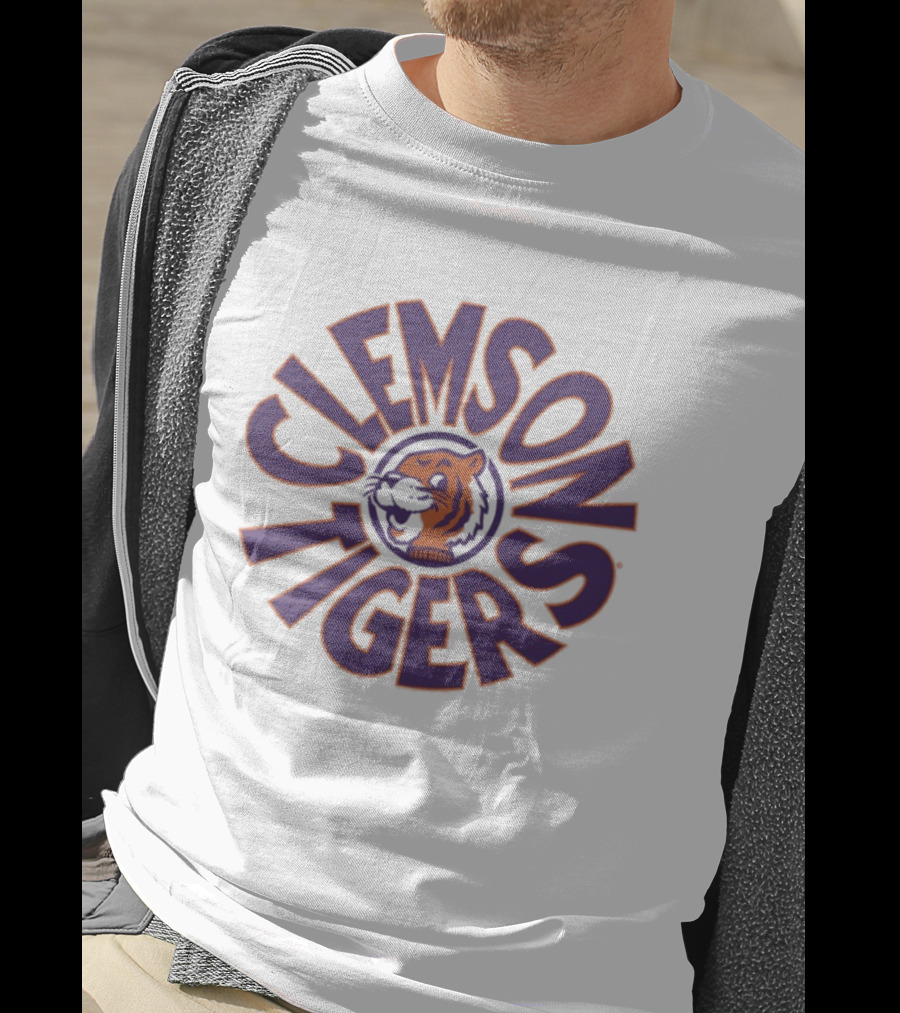 Clemson Tigers Retro Logo Circular T-Shirt