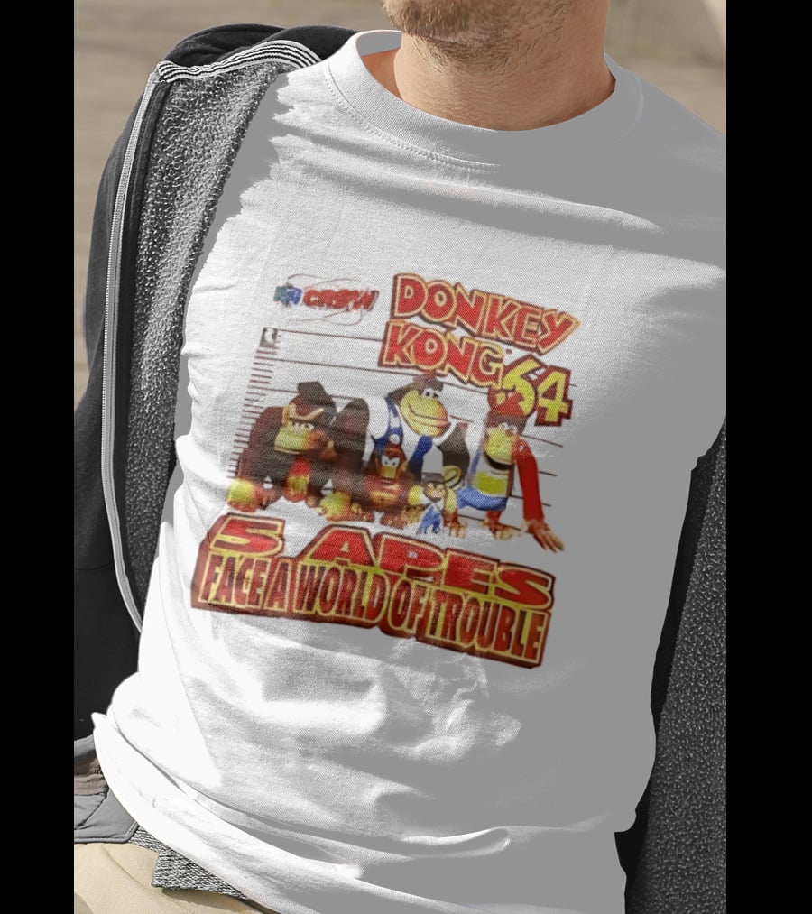 Donkey Kong 64 Five Apes Face A World Of Trouble T-Shirt