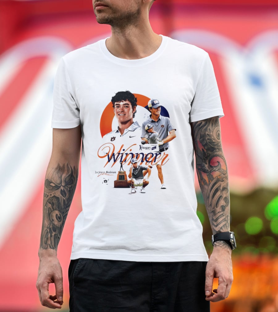Jackson Koivun Auburn Golf Winner 2026 Trophy Nike Auburn University Golfers T-Shirt