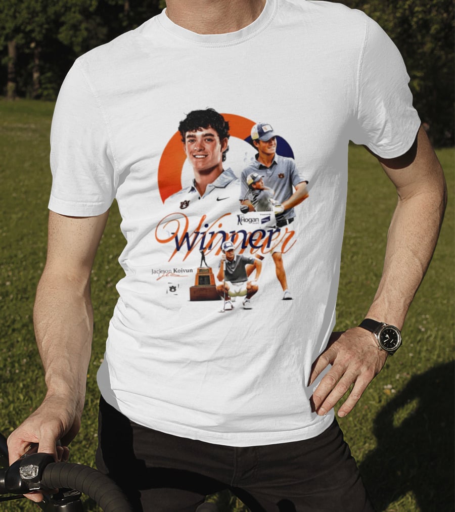 Jackson Koivun Auburn Golf Winner 2026 Trophy Nike Auburn University Golfers T-Shirt