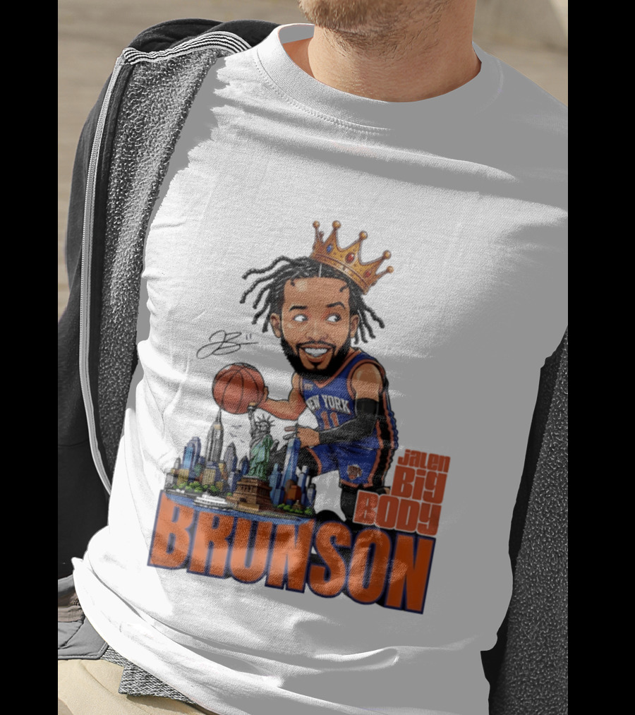Jalen Brunson New York Knicks Big Body Crown Basketball Skyline Statue Of Liberty T-Shirt