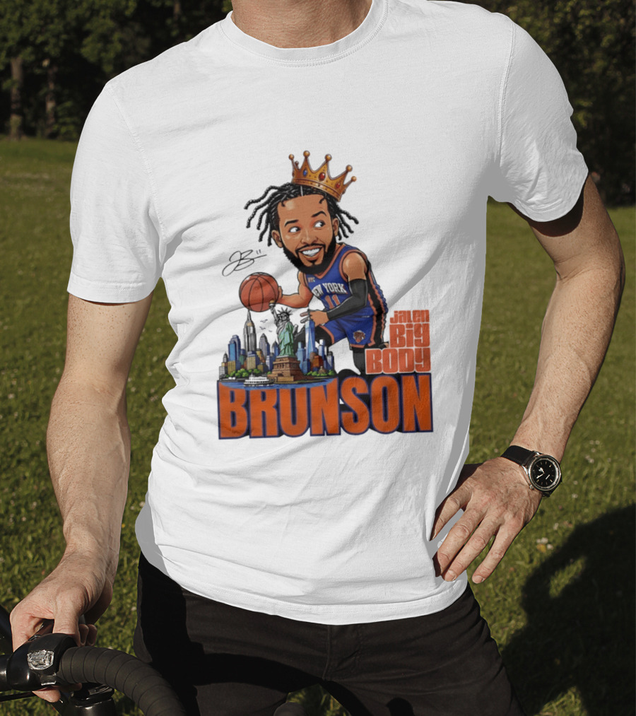Jalen Brunson New York Knicks Big Body Crown Basketball Skyline Statue Of Liberty T-Shirt