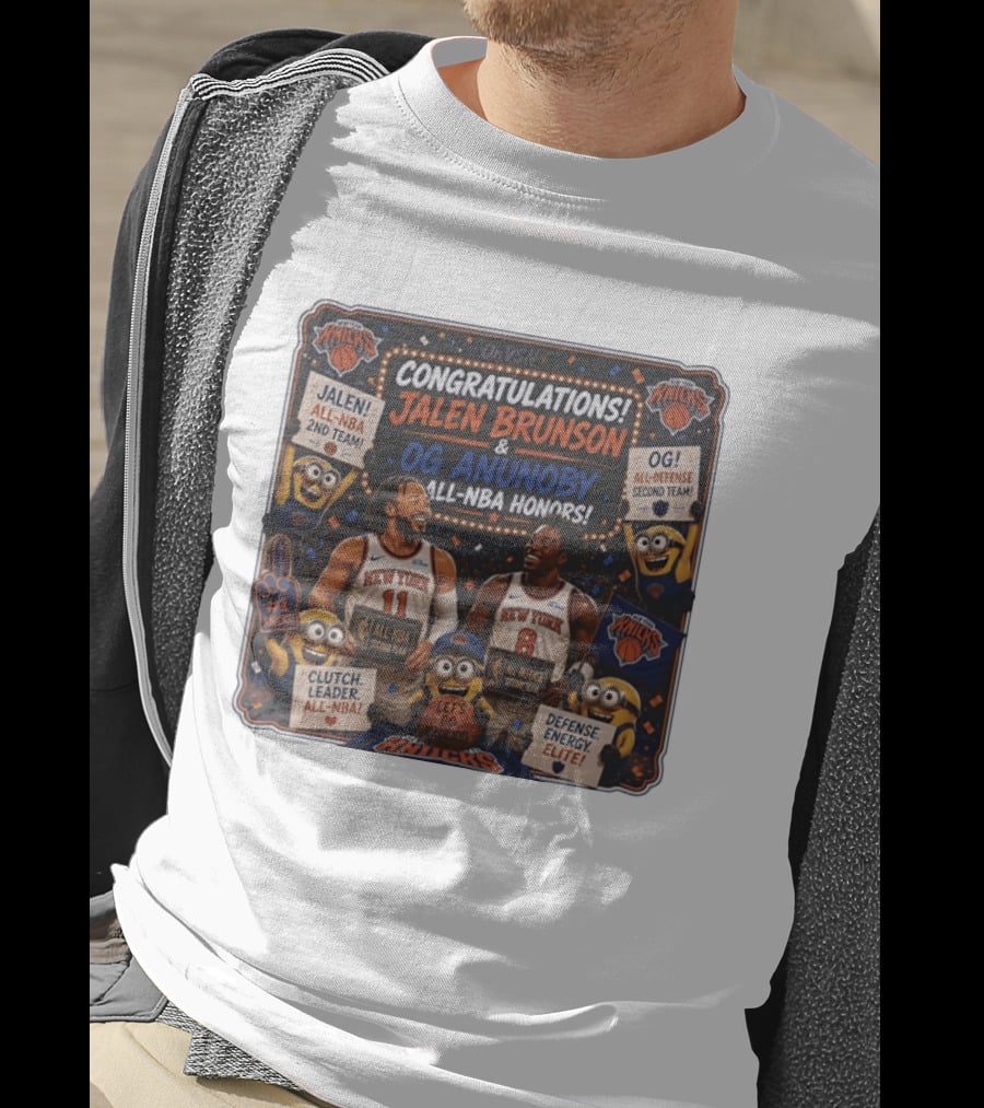 Congratulations Jalen Brunson OG Anunoby New York Knicks AllNBA Honors Second Team T-Shirt