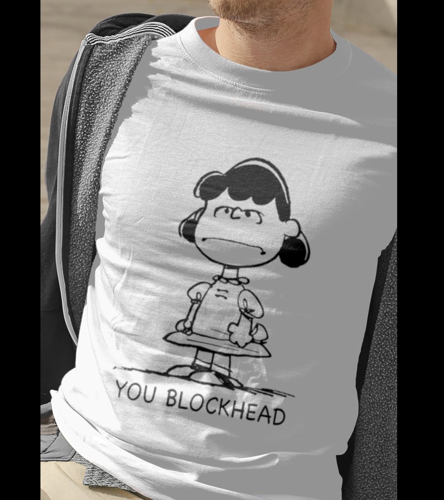 Lucy Peanuts You Blockhead Classic Comic T-Shirt