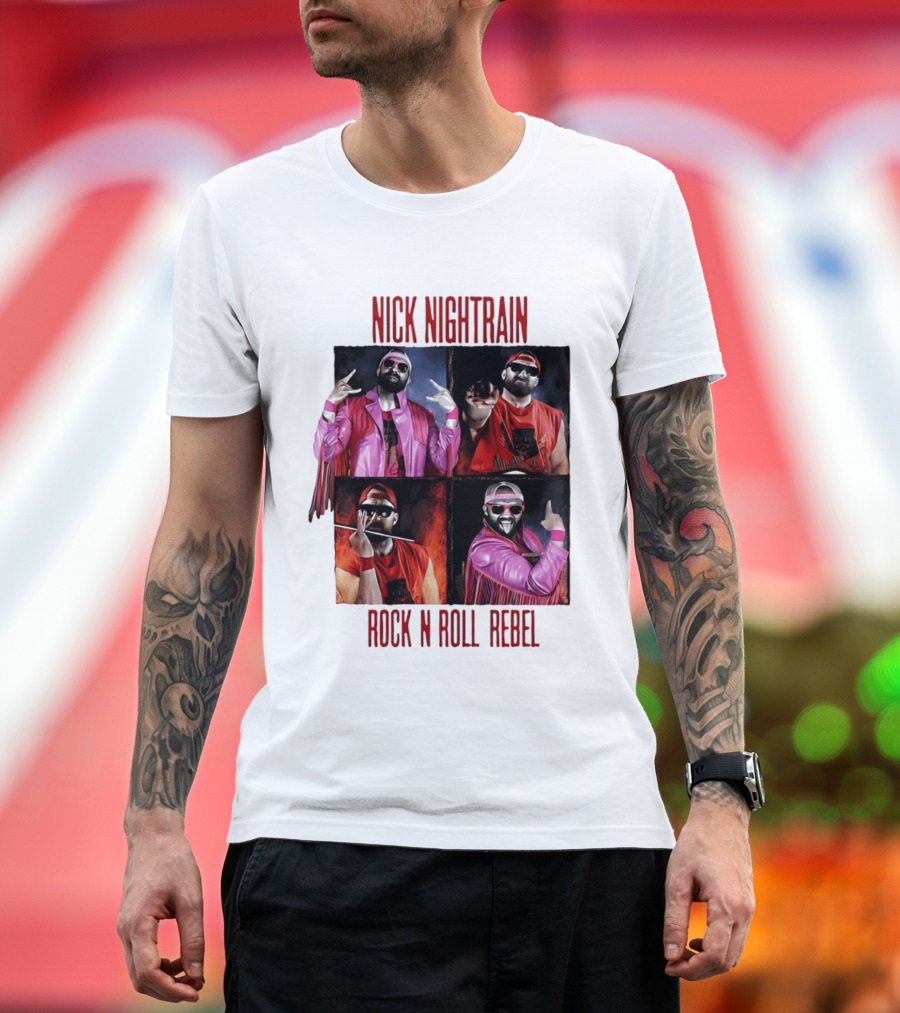 Nick Nightrain Rock N Roll Rebel Pink Jacket Red Bandana T-Shirt