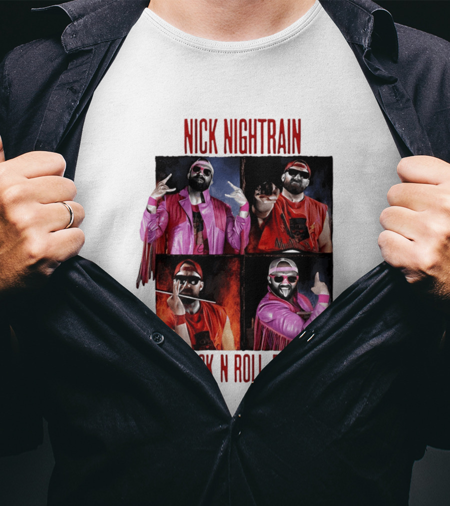 Nick Nightrain Rock N Roll Rebel Pink Jacket Red Bandana T-Shirt