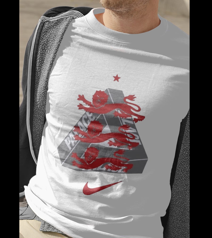 Palace Nike Collaboration With England National Football Team Lions T-Shirt