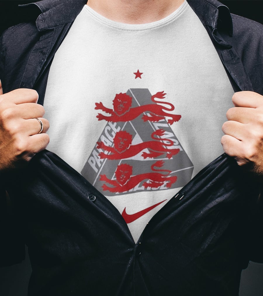 Palace Nike Collaboration With England National Football Team Lions T-Shirt