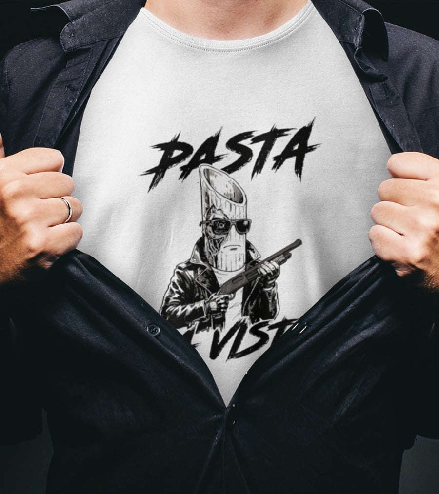 Pasta La Vista Funny Penne Terminator Pun T-Shirt
