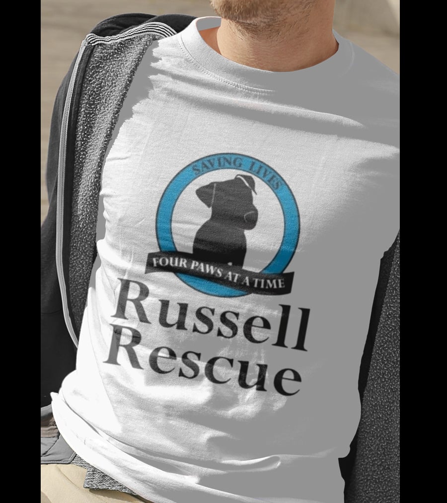 Russell Rescue Saving Lives Four Paws At A Time T-Shirt