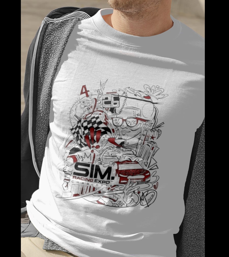 SIM Racing Expo Charlotte Urban Graffiti Style Racing T-Shirt