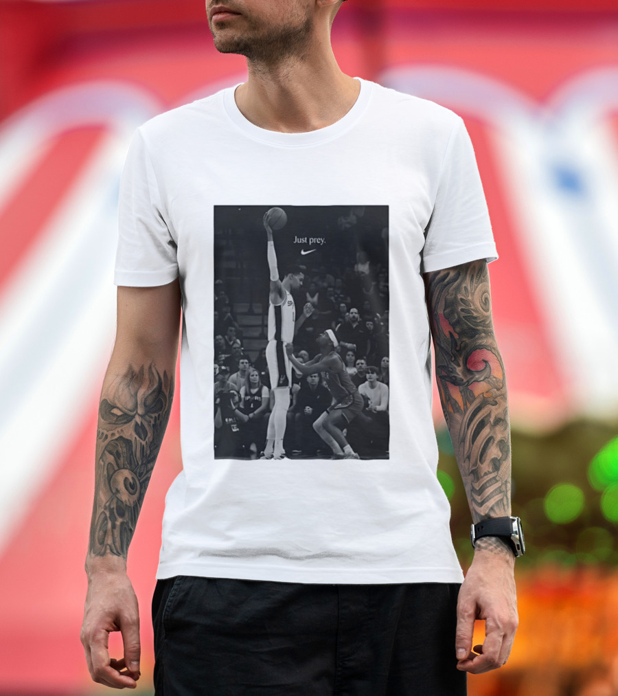 Victor Wembanyama San Antonio Spurs Just Prey Basketball Swoosh T-Shirt