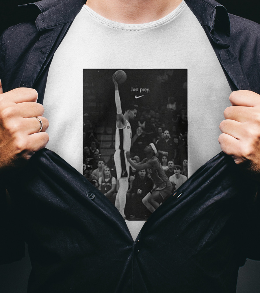 Victor Wembanyama San Antonio Spurs Just Prey Basketball Swoosh T-Shirt