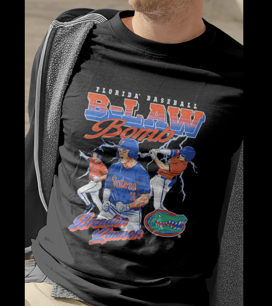 Florida Baseball B Law Bomb Brendan Lawson Gators T-Shirt