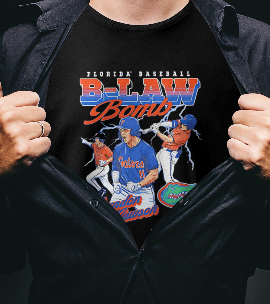 Florida Baseball B Law Bomb Brendan Lawson Gators T-Shirt