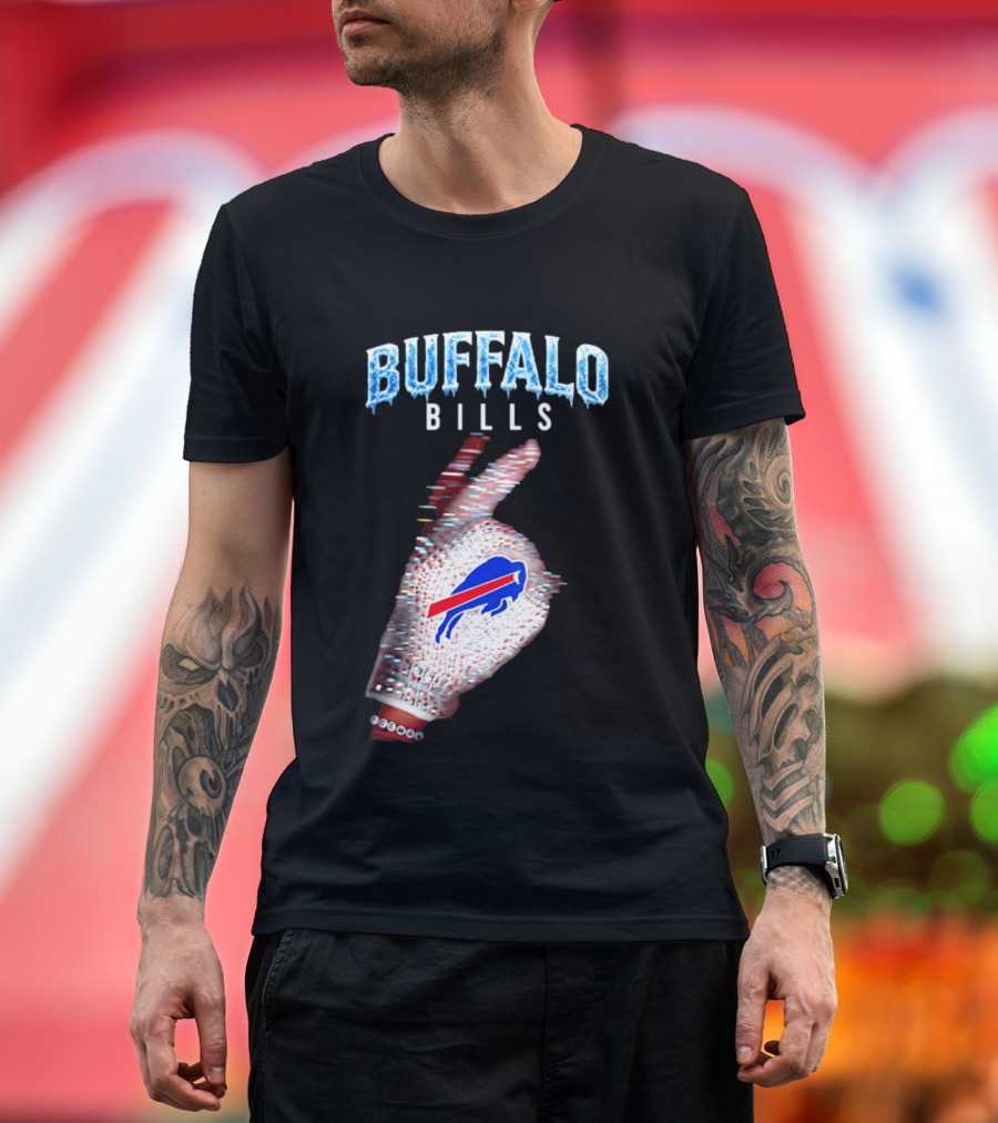Buffalo Bills Iceman Glove Gesture 2026 T-Shirt