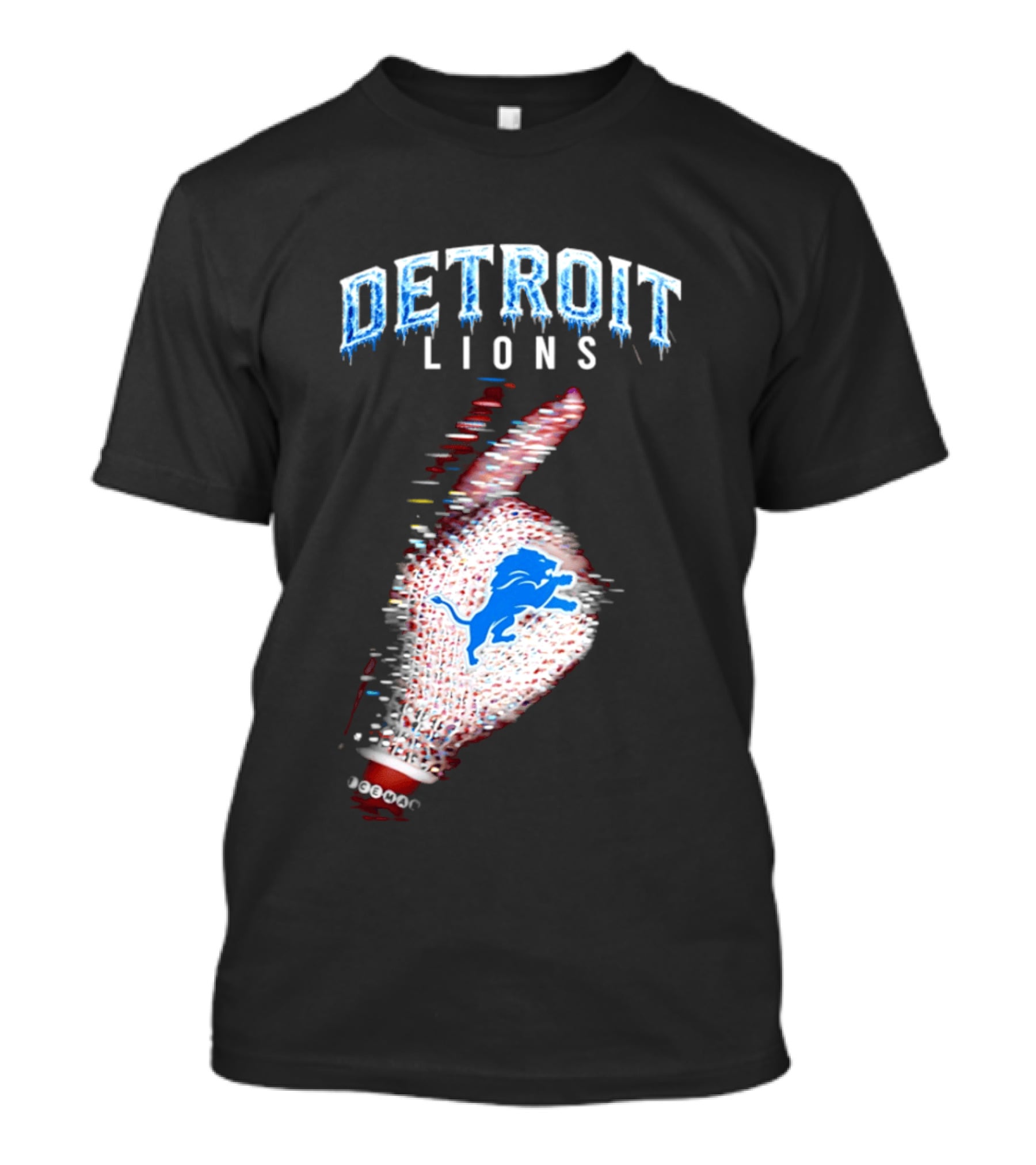 Detroit Lions Iceman 2026 Football Glove Fan T-Shirt