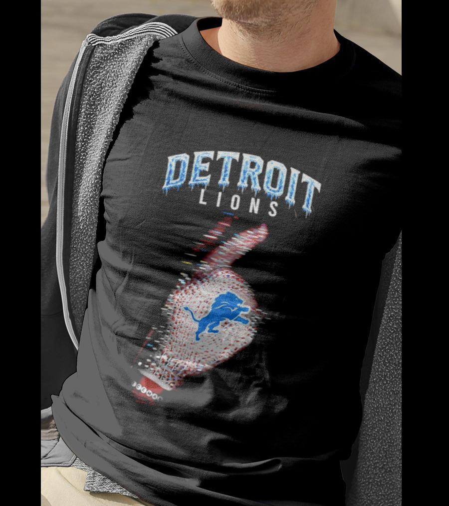 Detroit Lions Iceman 2026 Football Glove Fan T-Shirt