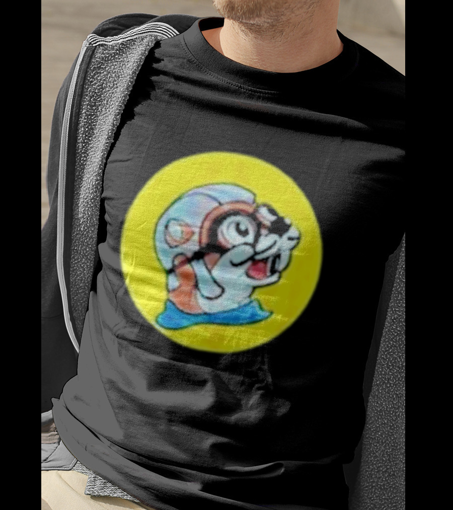 Gloopy Industries The Aquabeaver Cartoon Style Helmet And Water Circle T-Shirt