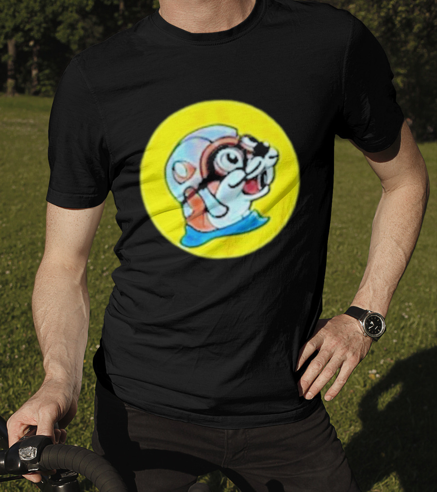 Gloopy Industries The Aquabeaver Cartoon Style Helmet And Water Circle T-Shirt