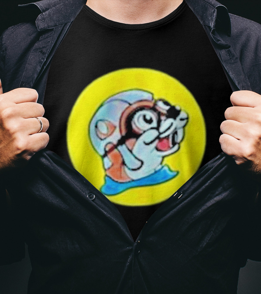 Gloopy Industries The Aquabeaver Cartoon Style Helmet And Water Circle T-Shirt