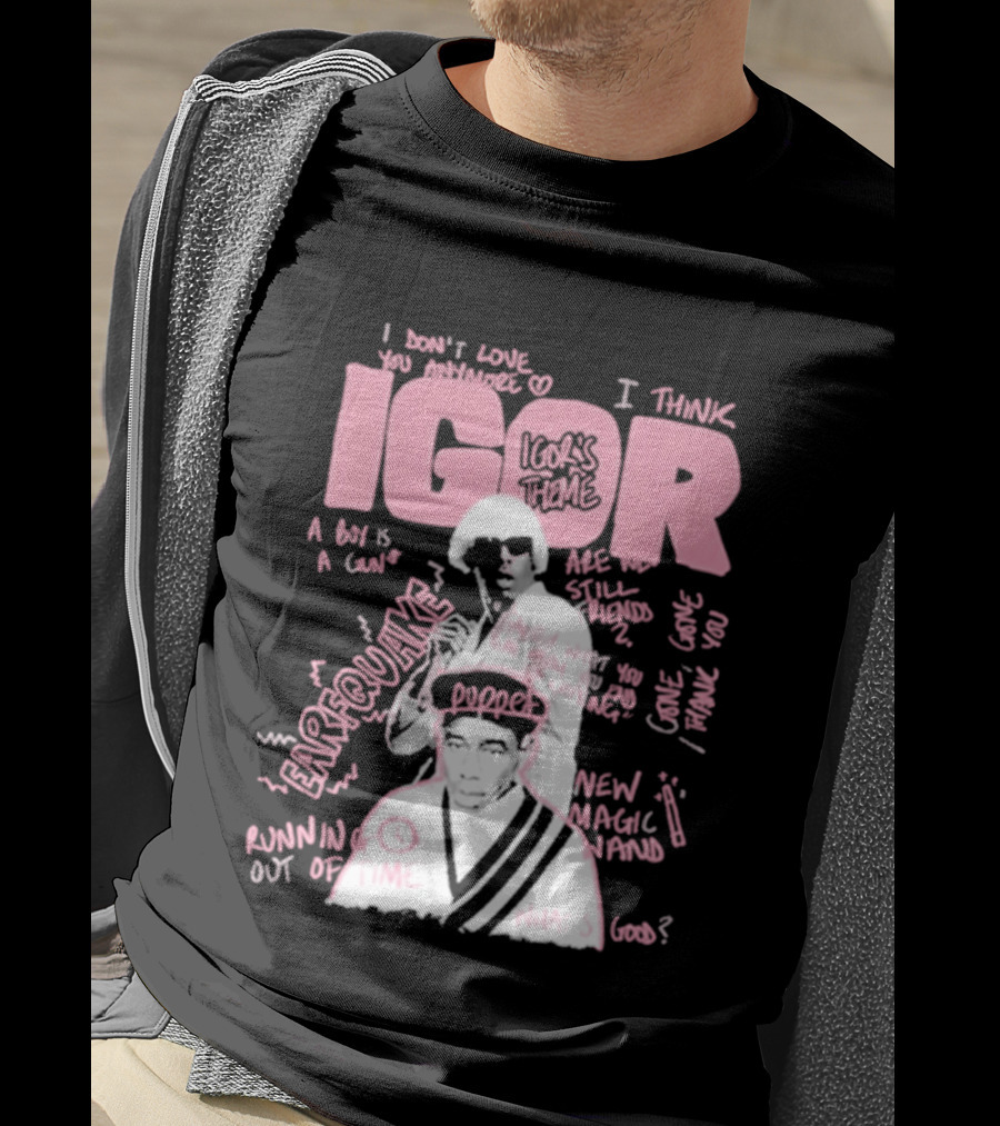 IGOR Sketchbook With I Think And EARFQUAKE Tyler The Creator T-Shirt