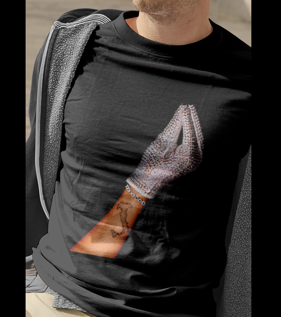 Mademan Italia Drake IceMan Glitter Glove Tattoo T-Shirt
