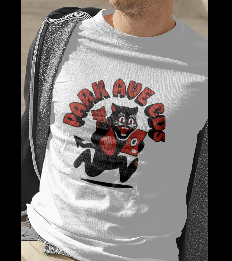 Park Ave CDS Black Cat Holding CD And Bomb T-Shirt