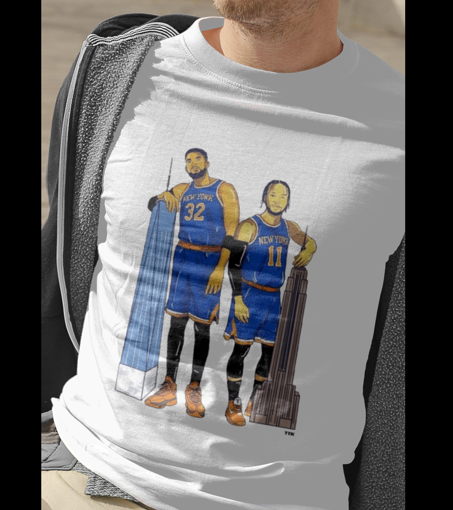 New York Twin Towers Towns Brunson Basketball Player T-Shirt