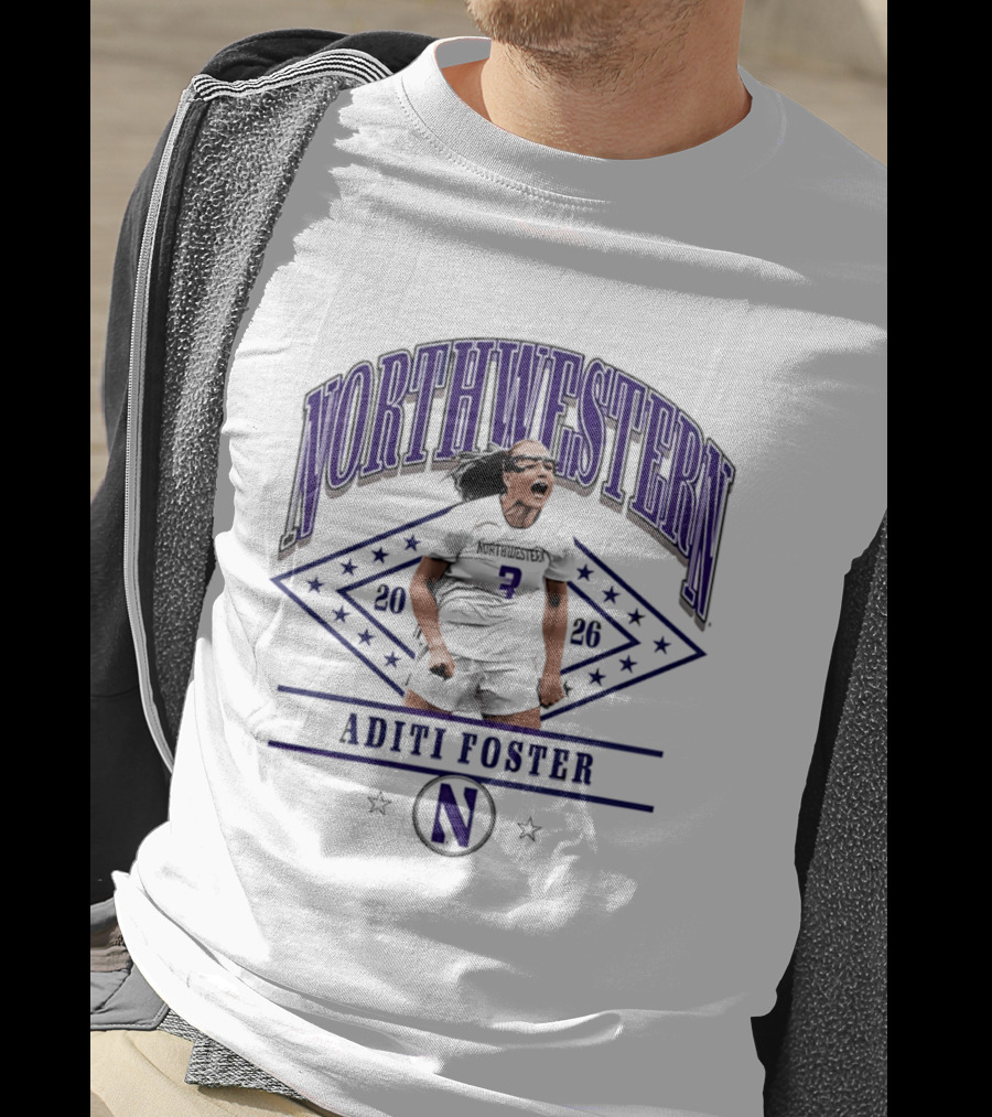 Northwestern 2026 Aditi Foster Women's Lacrosse T-Shirt