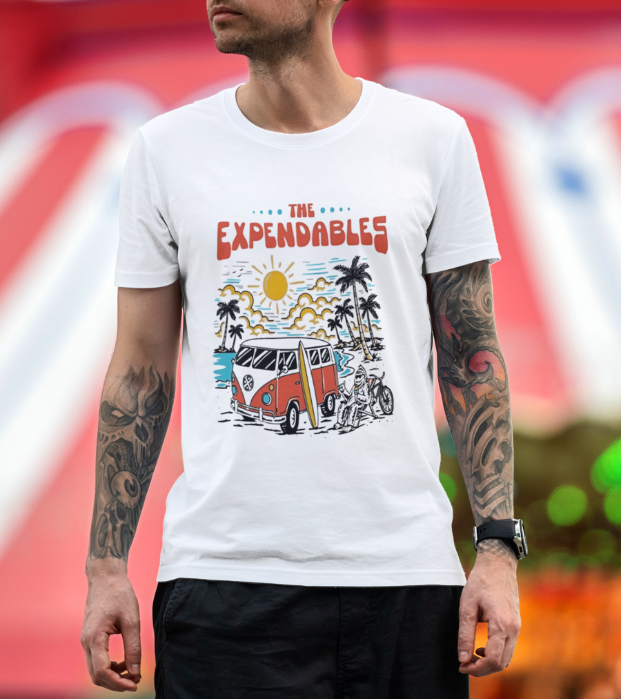 The Expendables Santa Cruz Surf Van Beach Sunset Scene 2026 T-Shirt