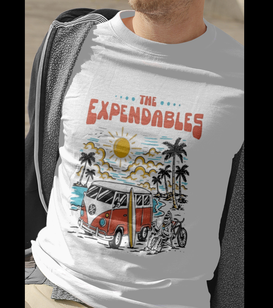 The Expendables Santa Cruz Surf Van Beach Sunset Scene 2026 T-Shirt