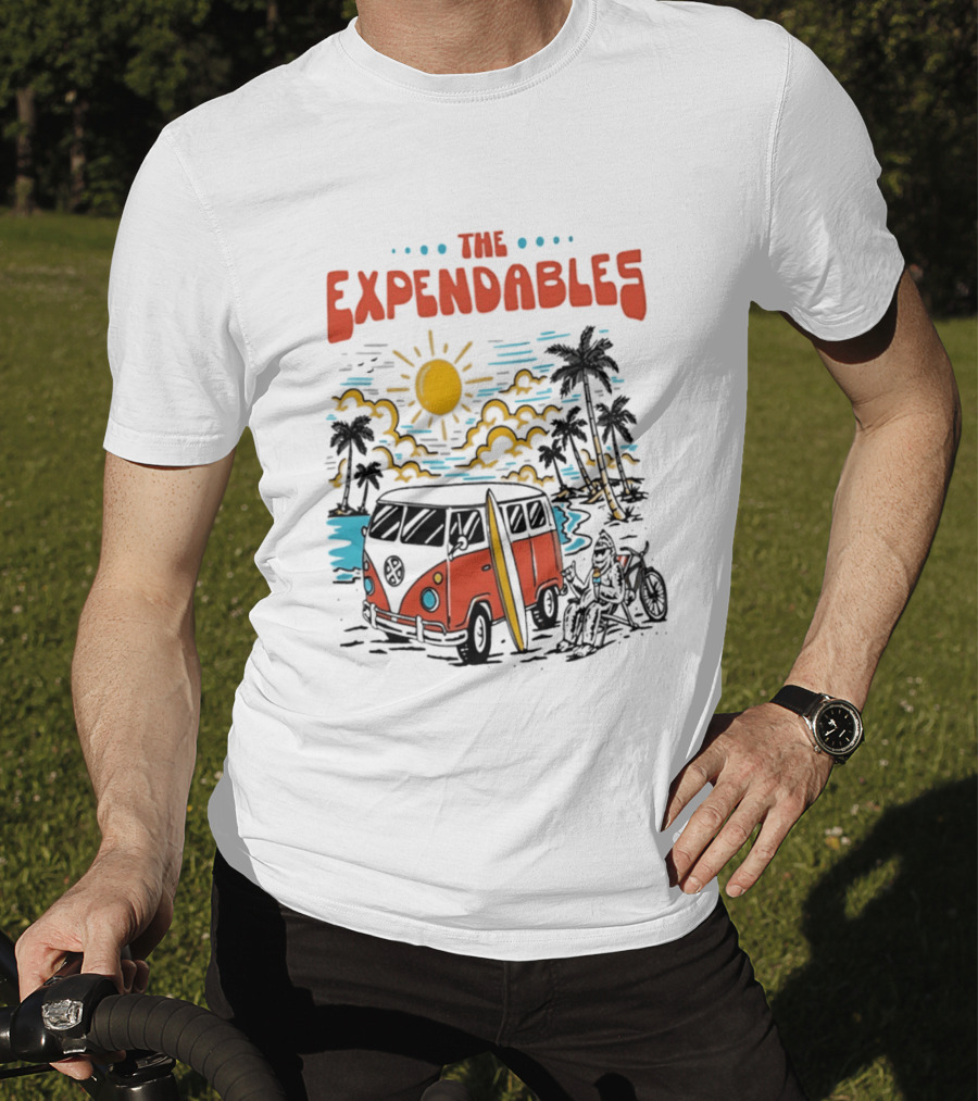 The Expendables Santa Cruz Surf Van Beach Sunset Scene 2026 T-Shirt