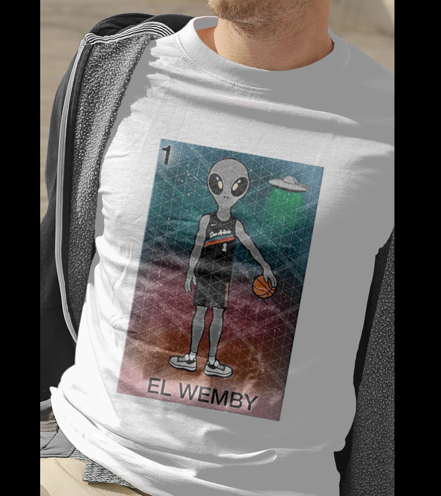El Wemby San Antonio Spurs Alien UFO Basketball Victor Wembanyama 2026 T-Shirt