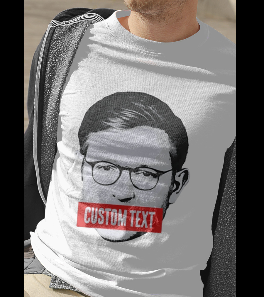 Mike Johnson Silenced Voice Custom Text Stencil T-Shirt