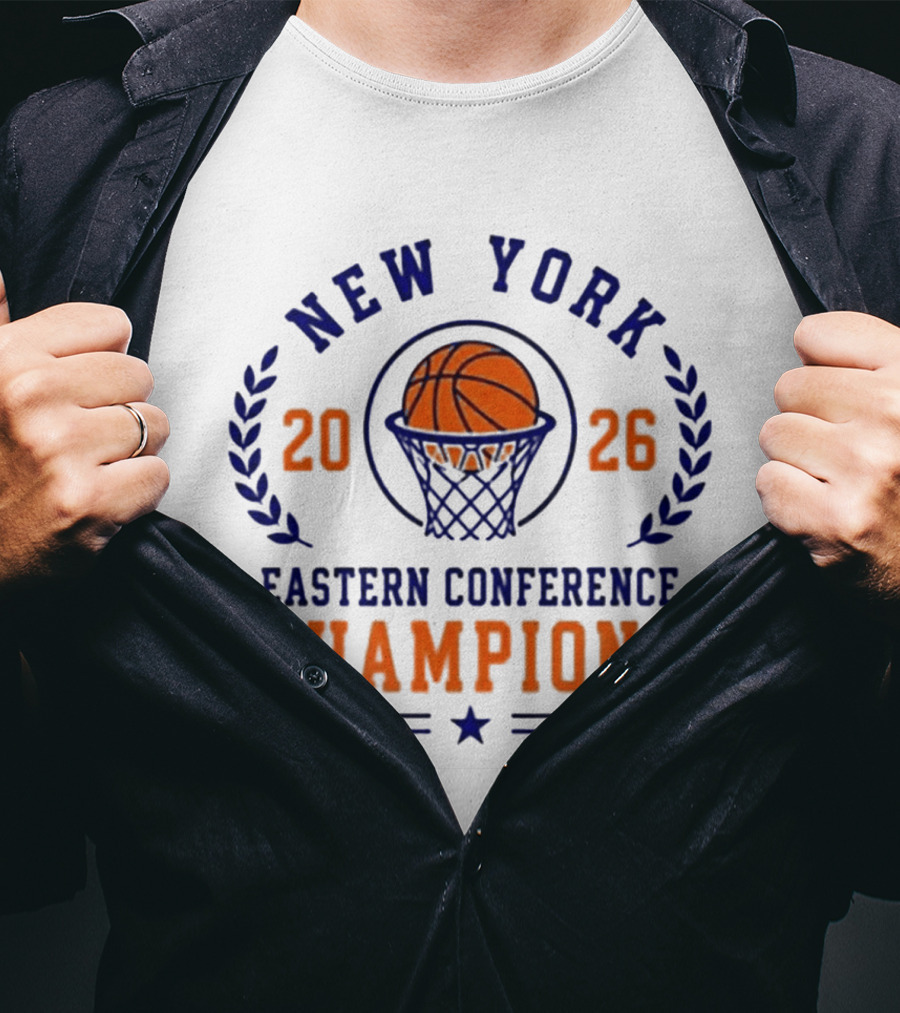 New York 2026 Eastern Conference Champions Basketball T-Shirt
