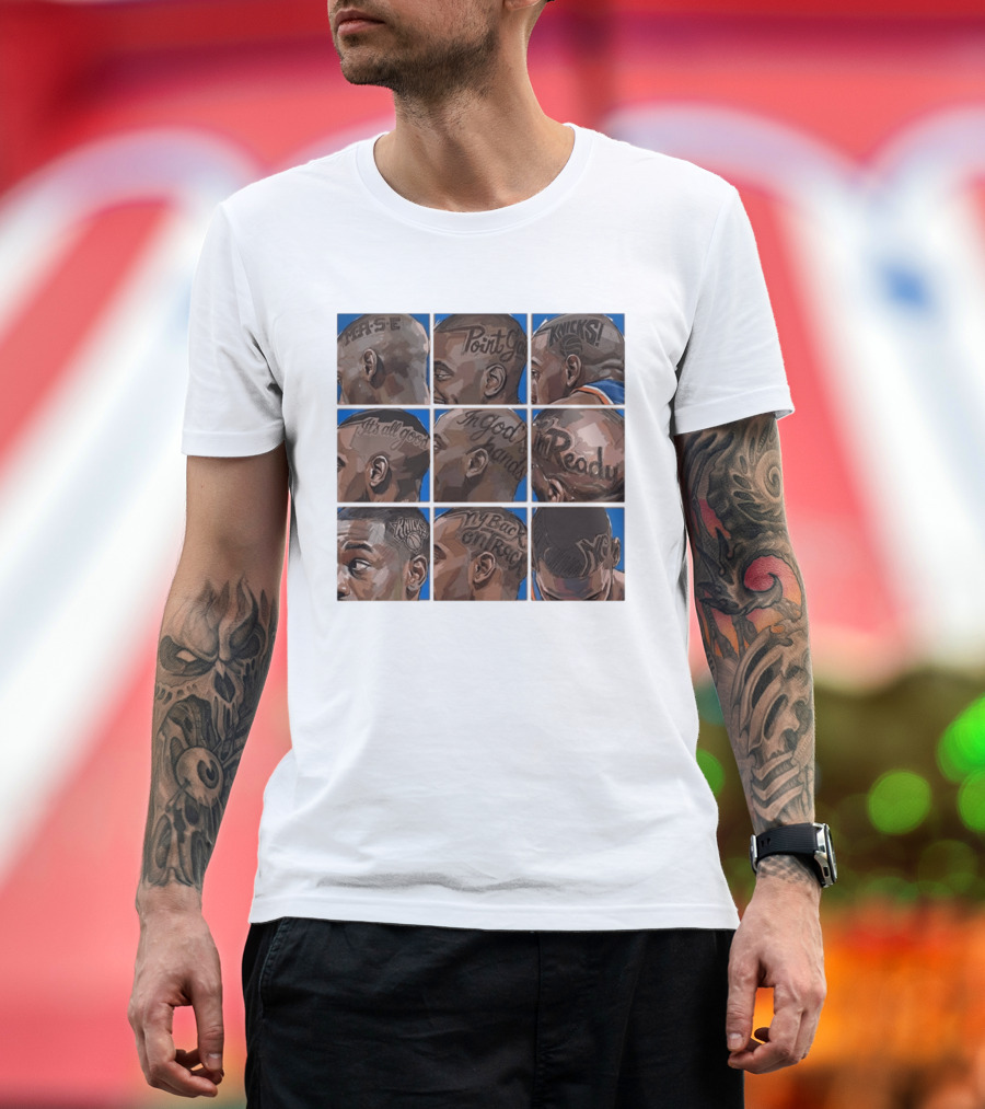 New York Knicks NY Phrase Tattoos Basketball T-Shirt