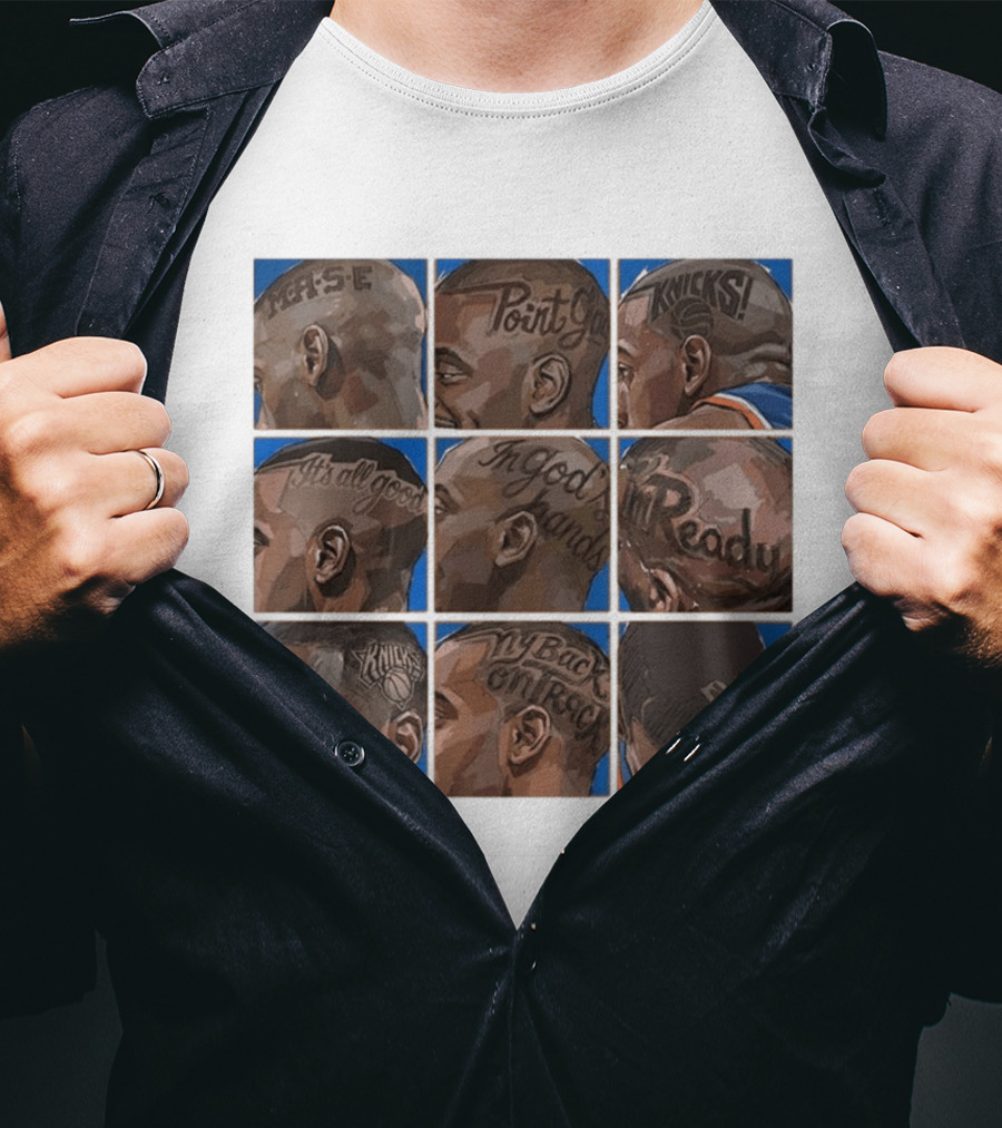 New York Knicks NY Phrase Tattoos Basketball T-Shirt