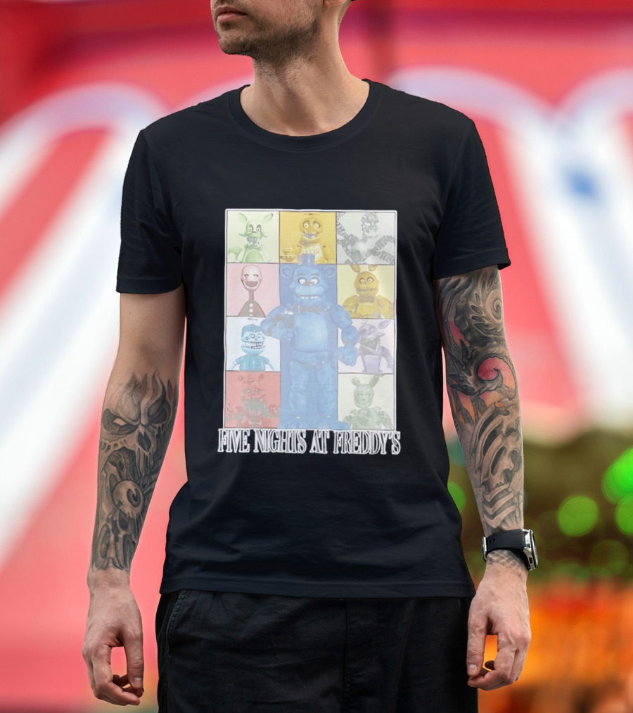Five Nights At Freddy's The Eras Tour Animatronics Characters T-Shirt