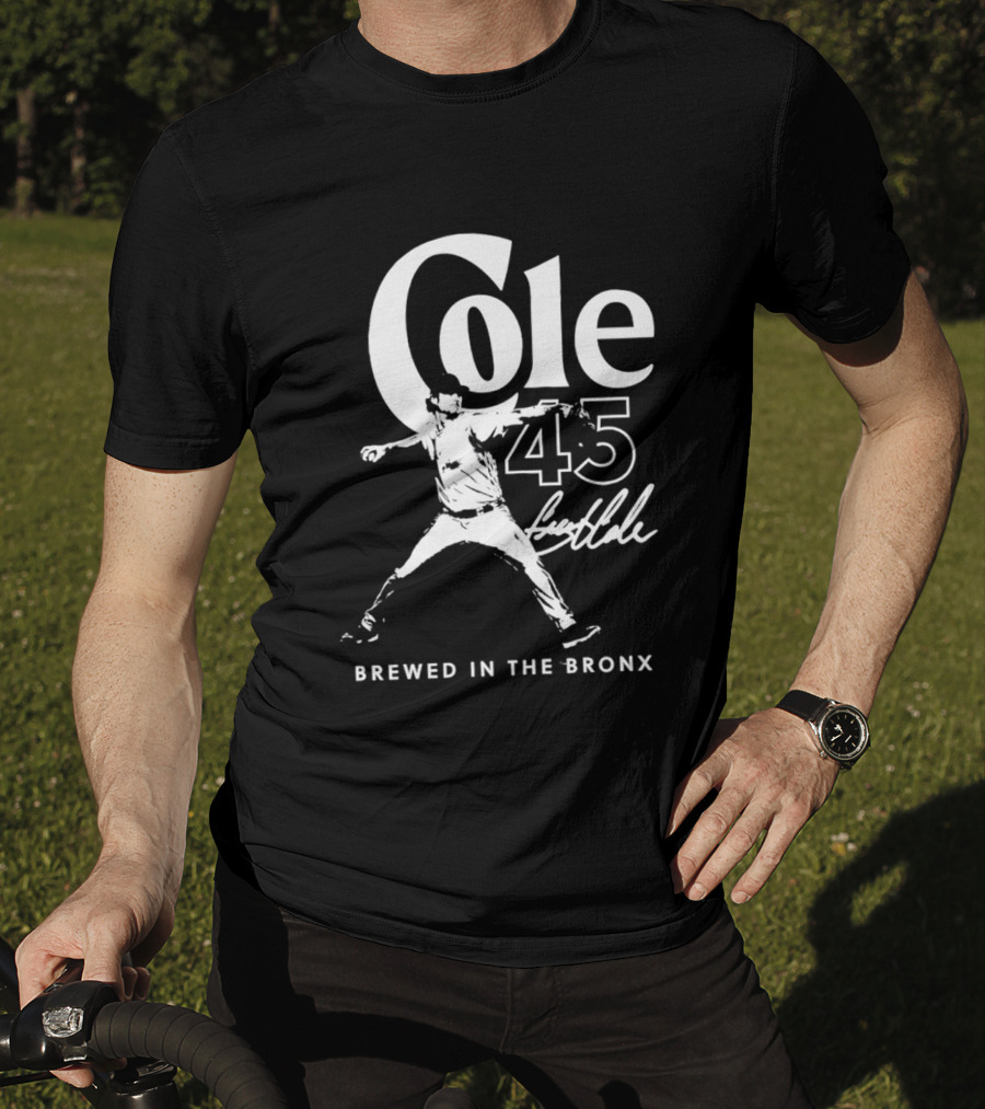 Gerrit Cole 45 Brewed In The Bronx New York Yankees T-Shirt
