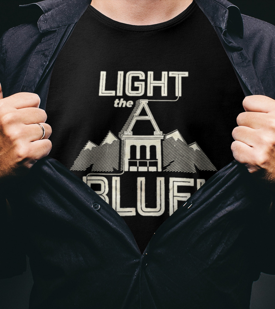 Light The A Blue Utah State University T-Shirt