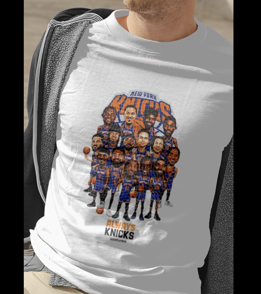 New York Knicks Caricature Basketball Team 2026 Game Day Let's Go T-Shirt