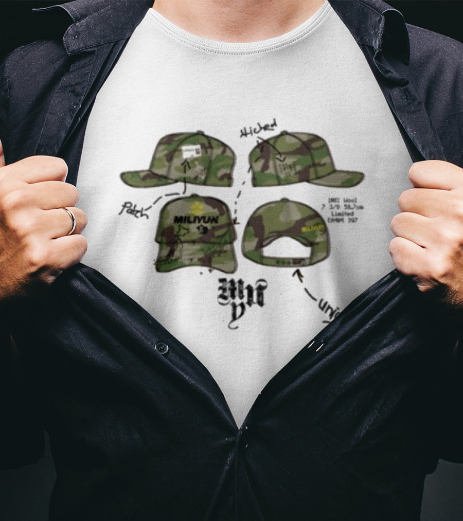 Miliyun Studios Camouflage Cap Techpack Tea Edition T-Shirt
